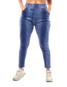 Calza Plush Blue Jeans Mancha Vertical
